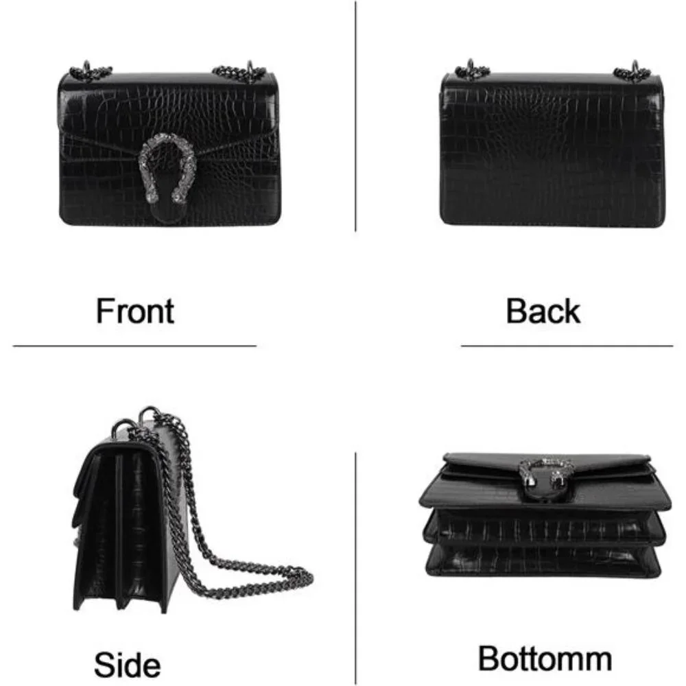 Bag Satchel Purse Snake Printed Handbag Shoulder Bag for Women - Leather
